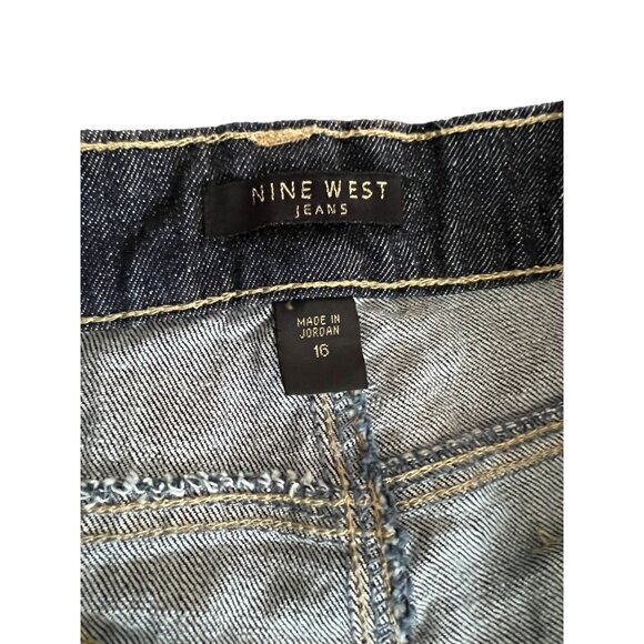 Nine West Womens Dark Wash Denim Jeans Size 16 Cotton & Spandex Blend - Picture 4 of 11